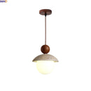 Axyaa Yellow Stone Glass Ball LED Pendant Light Modern Nordic Hanging Lamp