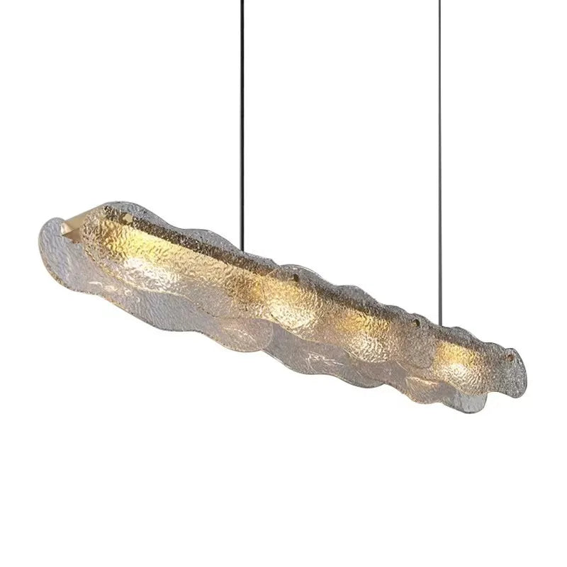 Axyaa Water Ripple Glass Chandelier for Luxury Dining Room