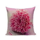 Pink Tulip Linen Cushion Cover - Axyaa 45x45cm Pillowcase