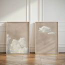 Sage Green Cloud Art Canvas Print for Modern Home Decor by Axyaa