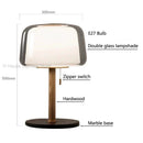 Axyaa Modern Double Glass Floor Lamp Minimalist Standing Lighting for Home Living Room