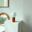 Axya Retro Ceramic Desk Lamp with Solid Wood Base for Bedroom and Study