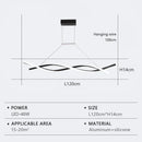 Axyaa LED Chandelier: Modern Aluminum Pendant Light for Home Interior Lighting