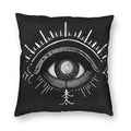 Evil Eye Black Art Cushion Cover Mystery Spirit Pillowcase by Axyaa