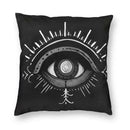 Evil Eye Black Art Cushion Cover Mystery Spirit Pillowcase by Axyaa