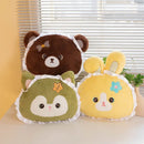 Axyaa Rural Style Animal Plush Pillow - Cute Sofa Cushion for Home and Dormitory
