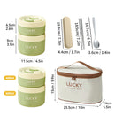 Axyaa Bento Lunch Box Set - Stainless Steel Thermal Food Container