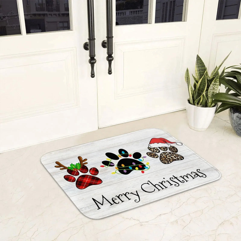 Axyaa Christmas Home Decoration Door Mat - Absorbent & Non-Slip Soft Floor Mat