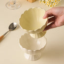 Axyaa High-Legged Ceramic Dessert Bowl 200ml - Ideal for Smoothies, Ice Cream, and Jams
