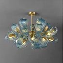 Modern Blue Glass LED Designer Pendant Lamps by Axyaa for Hallway, Bar, Bedroom Chandelier