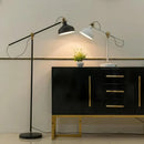 Axyaa Long Arm Iron Floor Lamp for Modern Living Room, Bedroom, and Study
