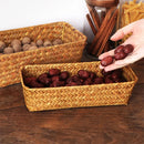 Axyaa Seagrass Rattan Basket Wicker Storage Box Organizer Closet Cosmetic Container