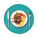 Axyaa Christmas Black Round Woven Placemats Set for Kitchen Tables - 6PCS