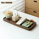 Axyaa Walnut Wood Tea Tray Dessert Candy Coffee Storage Board