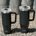 Axyaa Stainless Steel Thermal Coffee Mug with Handle and Straw - Large Capacity Insulated Cup
