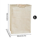 Axyaa Waterproof Laundry Basket Cotton Linen Organizer Foldable Hamper