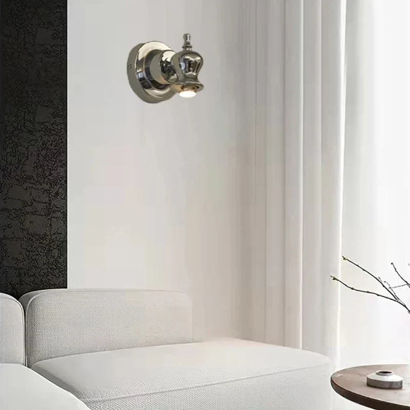 Axyaa Chrome Wall Light 3000K Sconce: Bedroom Stairs Parlor Hotel Art Deco