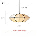 Axyaa Nordic Fabric Lantern LED Chandelier Pendant Light for Home Decor