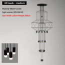 Axyaa Luxe LED Chandeliers: Modern Villa Hanging Wire Lamps for Living Room Lighting