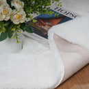 Axyaa White Faux Rabbit Fur Rug Ultra Soft Plush Carpet for Home Decor
