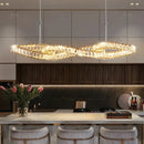 Axyaa Metal Crystal Ceiling Lamps: Luxury LED Pendant Chandeliers Lights