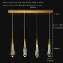Axyaa LED Crystal Chandelier Pendant Light, Modern Gold Kitchen Island Lighting