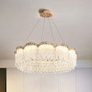 Axyaa Luxury Crystal Chandelier, French Dining Table Set, European Lamps