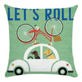 Funny Dog Driving Pattern Cushion Cover - Axyaa Decorative Pillow Case