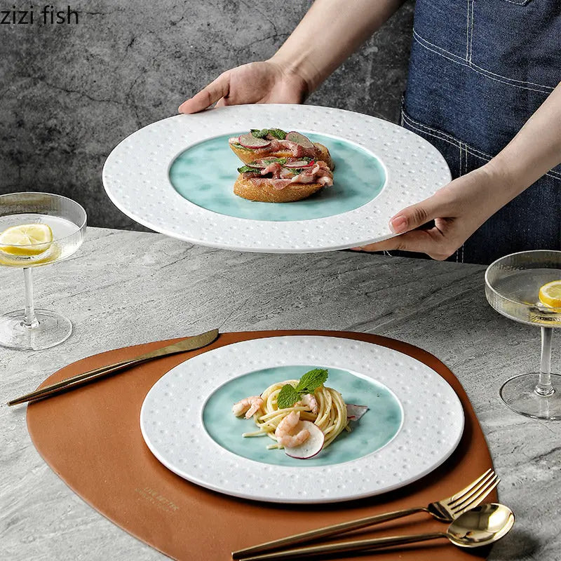 Axya Ceramic Dinner Plate Set for Restaurant and Home Dining
