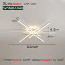 Axyaa Geometric Ceiling Light for Living Room Bedroom Dining Room, Black Chandelier
