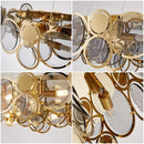 Gold Crystal Chandelier Ring Pendant LED Lamp for Luxe Living Room by Axyaa
