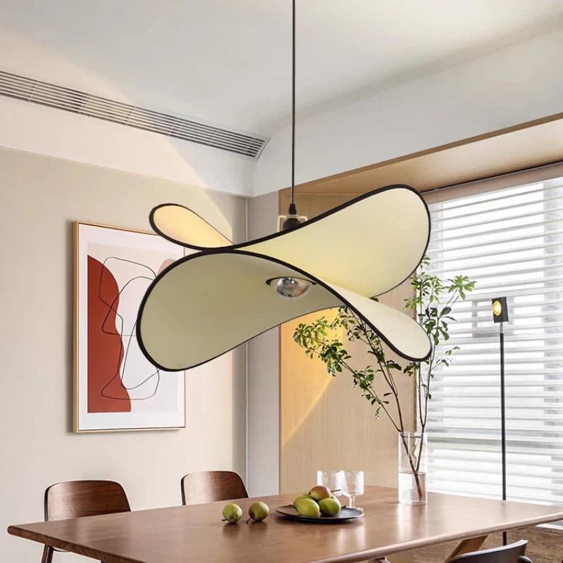 Axyaa Wabi-sabi Fabric Chandeliers: LED Retro Lights for Home Decor
