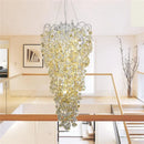 Axyaa Crystal Chandelier Set for Living & Dining Rooms with Grand Staircase Accents