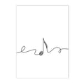 Axyaa Abstract Piano Headset Guitar Line Wall Art Canvas Minimalist Print for Living Room