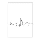 Axyaa Abstract Piano Headset Guitar Line Wall Art Canvas Minimalist Print for Living Room