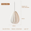 Axyaa Nordic Wabi Sabi Fabric LED Pendant Lights Chandelier for Dining Room