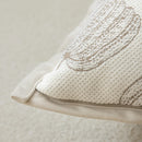 Axyaa Beige Throw Cushion Cover 45X45 - Square Pillowcases