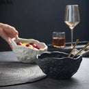 Axyaa Stone Pattern Ceramic Bowl Set for Molecular Cuisine and Dining