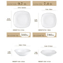 Axyaa ELISA Porcelain Plates Set for 12/24 - Service for 12/24.