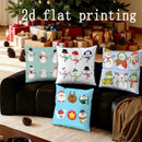 Axyaa Snowman Pattern Pillowcase for Sofa, Bedroom, Car - Rectangular Cushion Cover