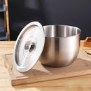 Axyaa Stainless Steel Egg Beater Basin with Lid - Food Storage Container