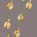 Axyaa Crystal Chandelier Stair Pendant Lamp Living Room Interior Lighting