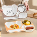 Axyaa Kids Cartoon Dinner Set: Plate, Bowl, Salad Plate, Training Tableware