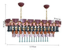 Axyaa Ceramic Chandelier: Vibrant Art Light for Home & Hospitality Decor