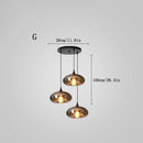 Axyaa Electroplated Smoke Grey Glass Pendant Light for Nordic Modern Luxury Living & Dining Rooms