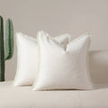 Axyaa Solid Color Cushion Cover 50X50 Cotton Throw Pillowcase for Home and Sofa