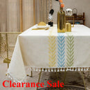 Axyaa Rectangular Tablecloth Fabric Imitation Cotton and Linen Small Fresh