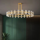 Axyaa Crystal Chandelier: Modern Decorative Lighting for Living and Dining Room
