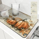 Thanksgiving Non-slip Diatoms Kitchen Drain Mat by Axyaa