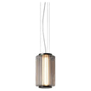 Axyaa Long Stripe Pendant Light with Smoke Gray Glass Lampshade